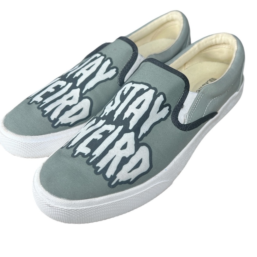 Bucket Feet stay weird slip on sneakers unisex